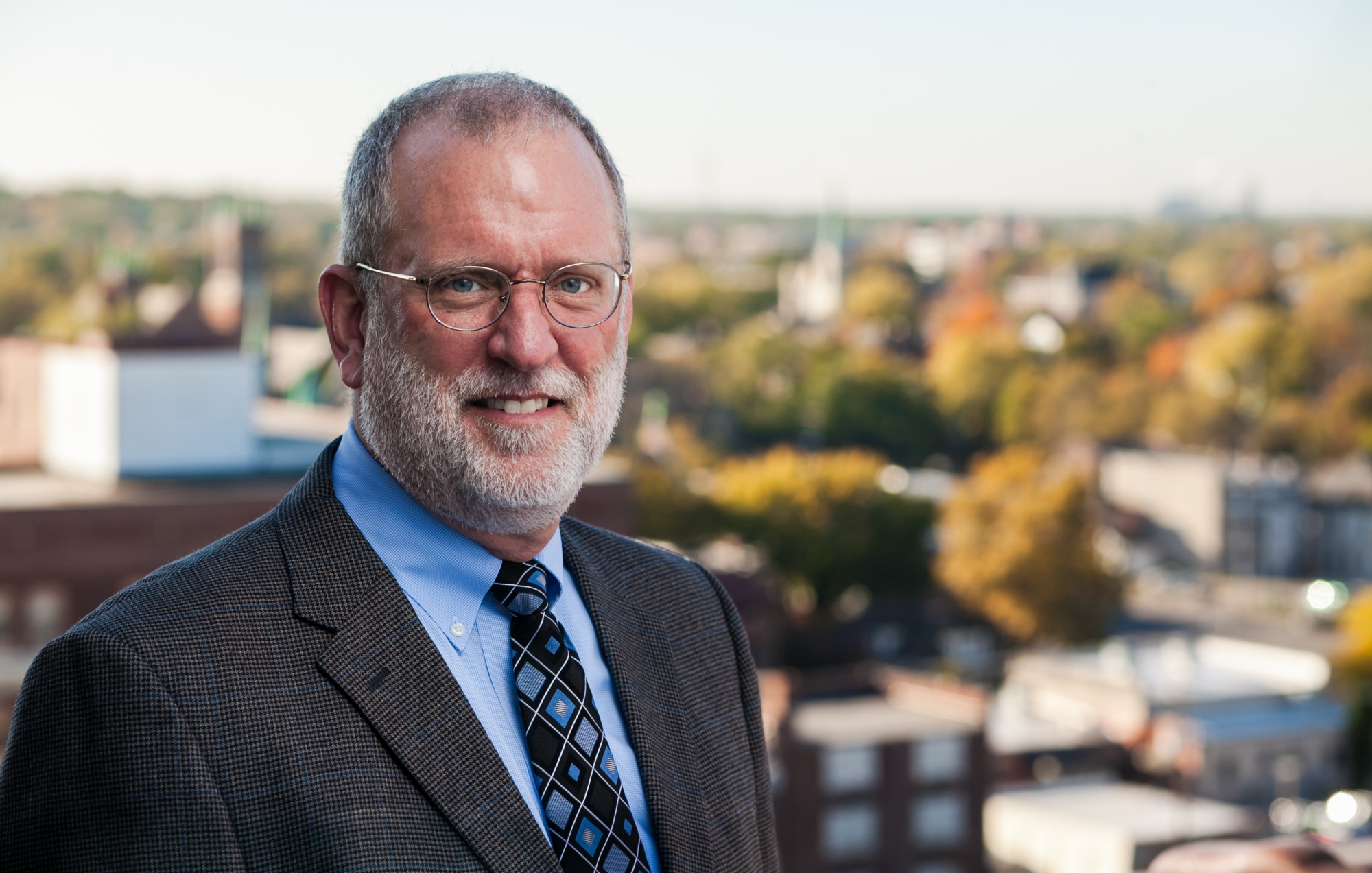 Mark DeYoung professional photo outdoors in downtown Lafayette.